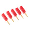 2mm Banana Unshrouded Stackable Plug Red Connector Insulated Black/Red 10PCS