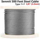 1X(Stainless Steel Protector Sleeves For 1/8 Inch Cable Railing , Wood Post