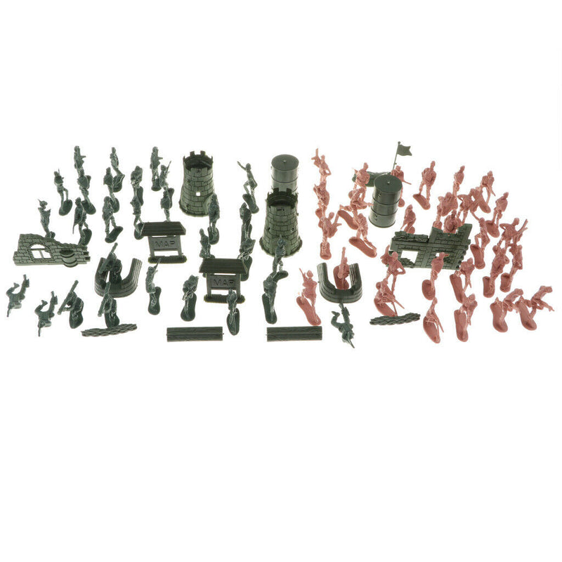 114 Pieces WWII  Men Playset 5cm Soldier Action Figures With Accessories