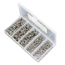 250pcs 5-Size Stainless Steel Fishing Split Rings Double Loop Connectors