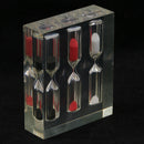 Clear Acrylic Sand Glass Hourglass Timer 1+2+3 Min Tea/Cafe Children Gifts