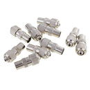 10pcs Metal RF Male Connector Coupler Ends Antenna Coaxial Cable Converter