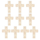 10pcs/set Wooden DIY Cross Pendant Hanging Ornaments with Rope Party Decor