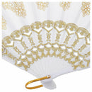 Chinese style bling flower wedding dance cloth folding towels white D1W1