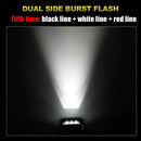 4Inch Work Side Shooter LED Light Bar Combo Pod White & Amber Strobe Lamp SU Ew