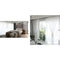 2pcs Patio Door White Chiffon Sheer Curtain Bedroom