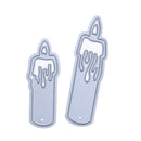 2pcs Christmas Candle DIY Metal Stencil Scrapbook Emboss Cutting Dies Decor