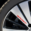 4x Racing SPORT Car Rims Wheel Reflective Vinyl Decor Stickers Graphic Decals