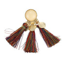 Bohemian Drop Alloy Wafer Tassel Earrings for Women Fashion Jewelry Women S