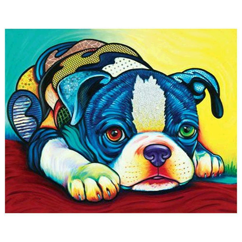 5D DIY Full Drill Diamond Painting Dog Cross Stitch Embroidery Kit Wall Art