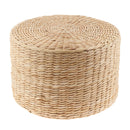 2Pcs 12 inch Rustic Floor Cushion Straw Pouf Seat Meditation Ottoman Home Decor,