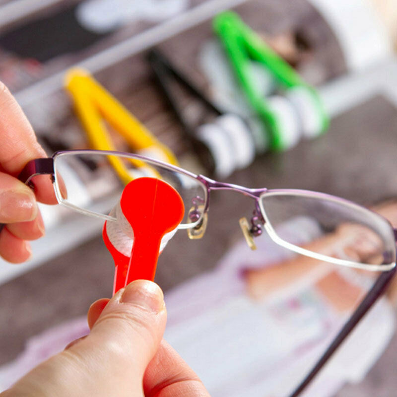 5pcs Mini Sun Glasses Eyeglass Microfiber Spectacles Cleaner Brush Cleaning Tool