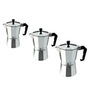 3-Cup Stovetop Espresso Maker Moka Pot, Italian Design, Stainless Steel