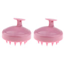 2x Manual Handheld Silicone Scalp Massage Scrubber Brush For Deep Cleaning