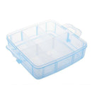 Blue Plastic Empty 3 layer Storage Case Box Nail Art Craft Makeup