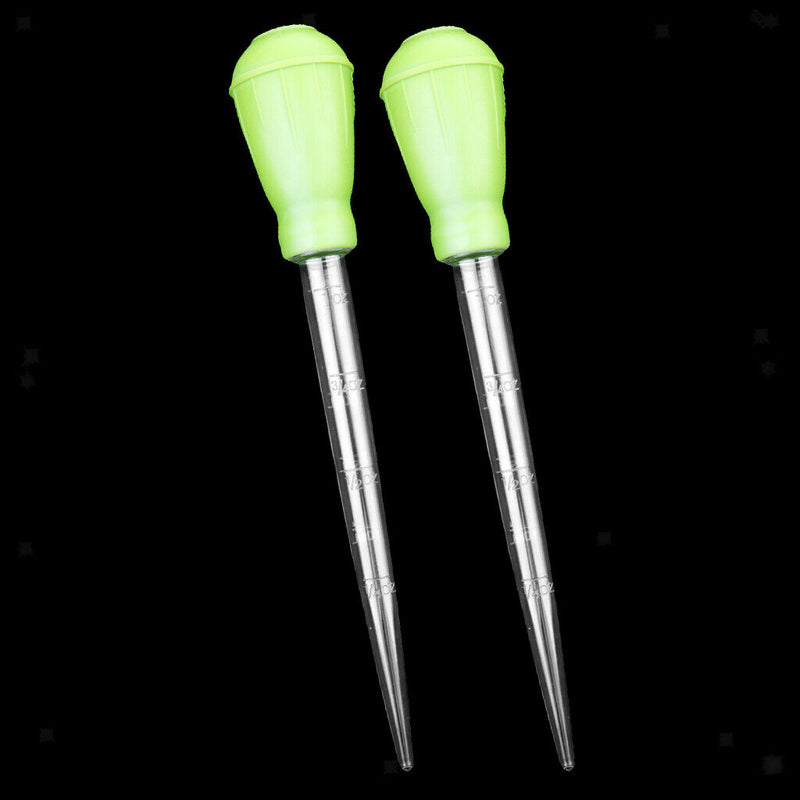 2 Pcs Aquarium Fish Tank Waste Remover Feeder Graduated Pipette Dropper 30ml