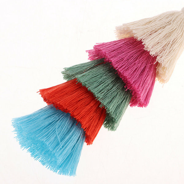 Hand Made Colorful Bohemian Pom Pom Tassel Bag Charm Keychain