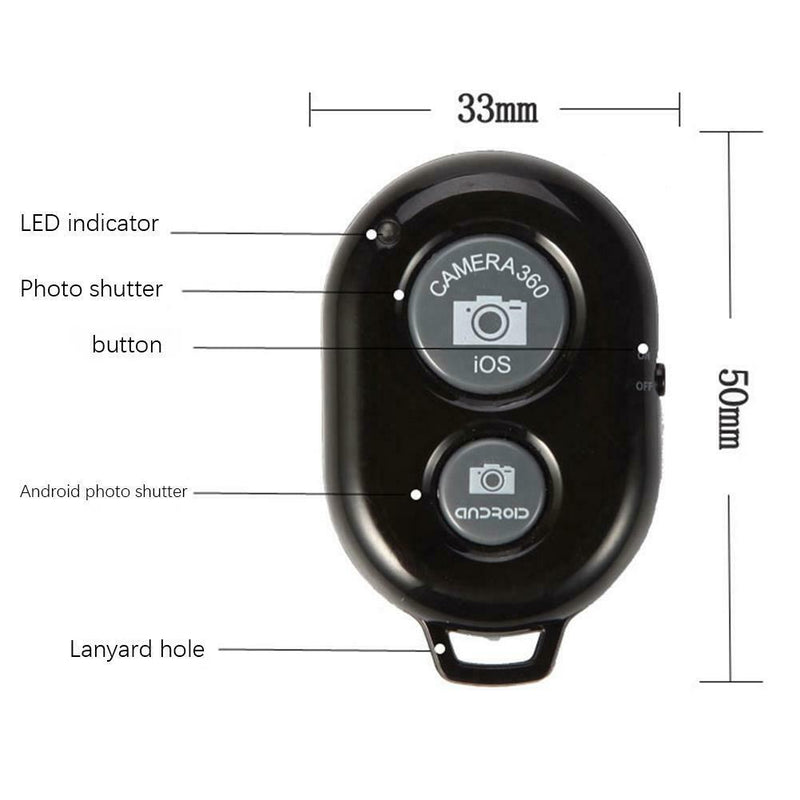 Wireless Bluetooth Phone Selfie Stick Shutter Release Camera Remote Control