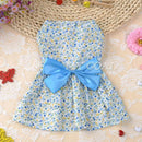 Pet Dog Cat Floral Dress Skirt Puppy Costume Apparel Clothes Party Pink S