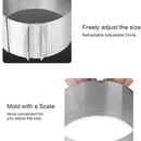 2Pcs/Set Adjustable Round Square Cake Fondant Mould Stainless Steel Cake Mo R7X4