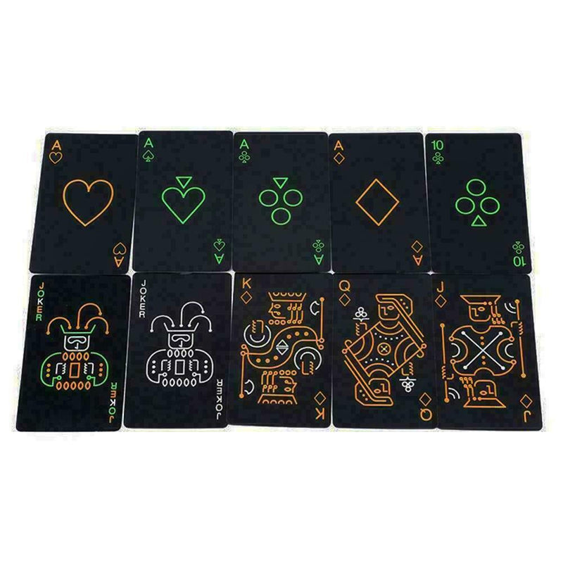 Playing Poker Cards Deck Playing Luminous Cards Board Night Game Practical W8D5