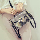 Clear Crossbody Messenger Shoulder Bag Purse For Women Adjustable Strap, Bl