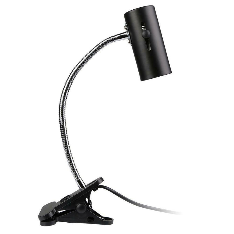 E27 Heating Reptile Lamp Holder Clip-on Bulb with Cover Pet Light (Black) A
