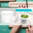 Round Ginger Garlic Food Container Box Drain Screw Cover Kitchen Organizer