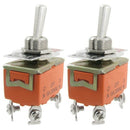 2 Pcs AC 250V 15A Amps ON/OFF 2 Position DPST Toggle Switch Z3F7