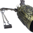 National Handmade Brass Bell Carved Dragon Buddhist Buddha's Clock Bronze G