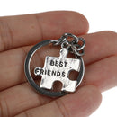 2Pcs Puzzle Letter Keychain Cute Key Ring Best Friends Gift OZ