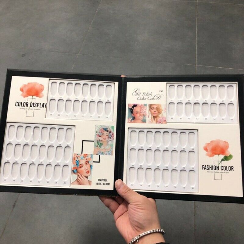 Nail Art Display Color Show Book Chart 80 Colors Uv Gel Polish Tips Display M6P4