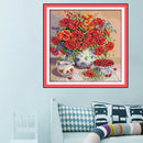 Flowers Cherry Dimensions Cross Stitch Kit for Adults Stamped 14CT Counted