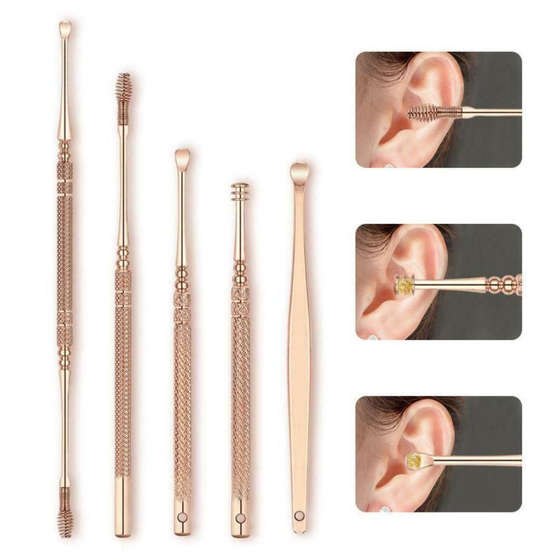 7-piece Set LED Light Ear Wax Removal Remover Kit Cleaner Curette Tool