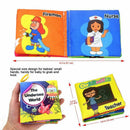Baby's First Non-Toxic Soft Cloth Book Set- Crinkle,Multicolor- (Friction w S6B6