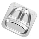 Stainless Steel Lunch Container Serving Dish Tray Snack Plate Kids 3 Cell