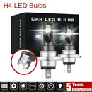 H4 9003 60W 1800LM 6000K Car COB LED Conversion Headlight Bulb Hi/Lo Beam 2Packs