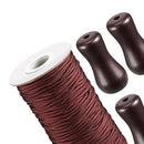 Brown Braided Lift Shade Cord Wood Pendant for Aluminum Blind Shade