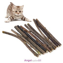 10pcs Pure Natural Catnip Pet Cat Molar Toothpaste Stick Cat Cleaning Teeth