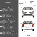 10x T10 194 168 SMD 5050 LED Car Wedge Tail Side Parking Light Globe 12V WHITE