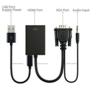1080P HDMI Male to VGA Female Video Cable Cord Converter Adapter For PC HDTV TV