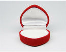 10X Red Fashion Velvet Heart Ring Show Display Box Storage Gift Package Case MO