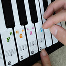 Removable Piano and Keyboard Full Set Stickers for 49 61 76 88 Transparent