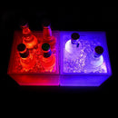 LED Ice Bucket RGB Color Double Layer Square Bar Beer Ice Bucket RGB Color