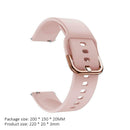 Silicone 20mm Solid Color Strap for Amazfit GTS Garmin Vivomove HR (Pink) A