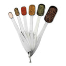 Measuring Spoons 6 Pcs/Set Stainless Steel Tea Coffee Measure Cooking Scoop