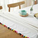 Simple Linen Tablecloth Wedding Decoration Table Cloth Rectangular Pure Col