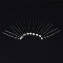 20PCS Clear Crystal Rhinestone Diamante Wedding Bridal Prom Hair Pins Hairpin FT