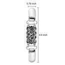 2 PCS Retro Sweater Shirt Clips Cardigan Collar Clips Dresses Shawl Clip Fo