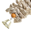 Parrot Bird Toys Chewing Bite Cage Hanging Bell Swing For Pet Birds Straw Toys